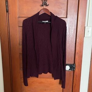 Maroon Loft cardigan.  Size medium